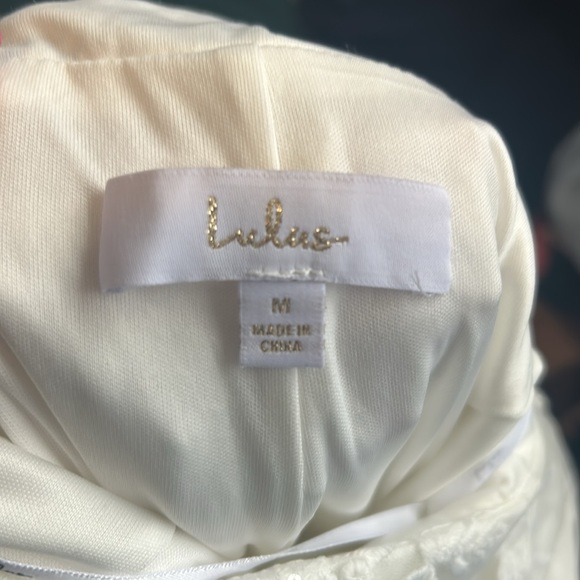 Dreamy Glamour White Embroidered Halter Mermaid Maxi Dress - Picture 6 of 8